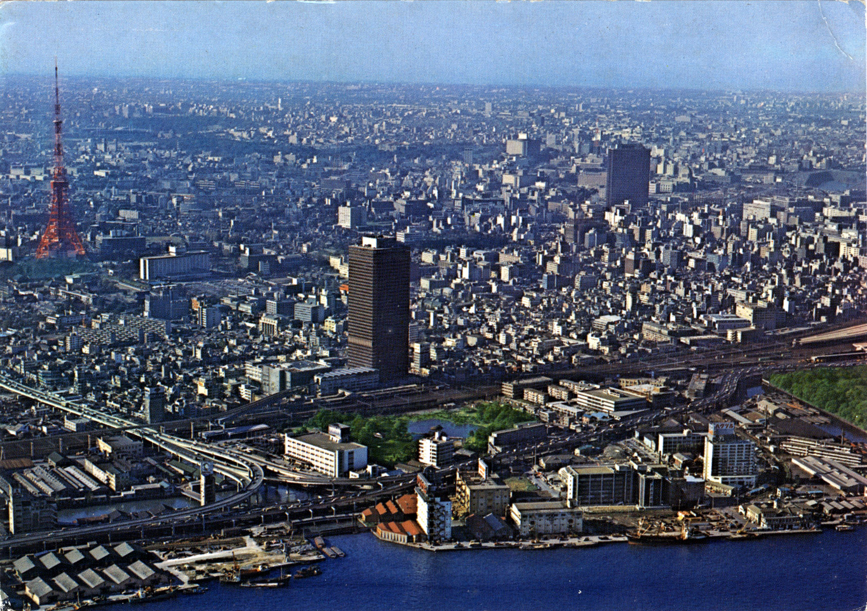 Aerial view of Hamamatsucho Station, Tokyo, c. 1970, | Old Tokyo